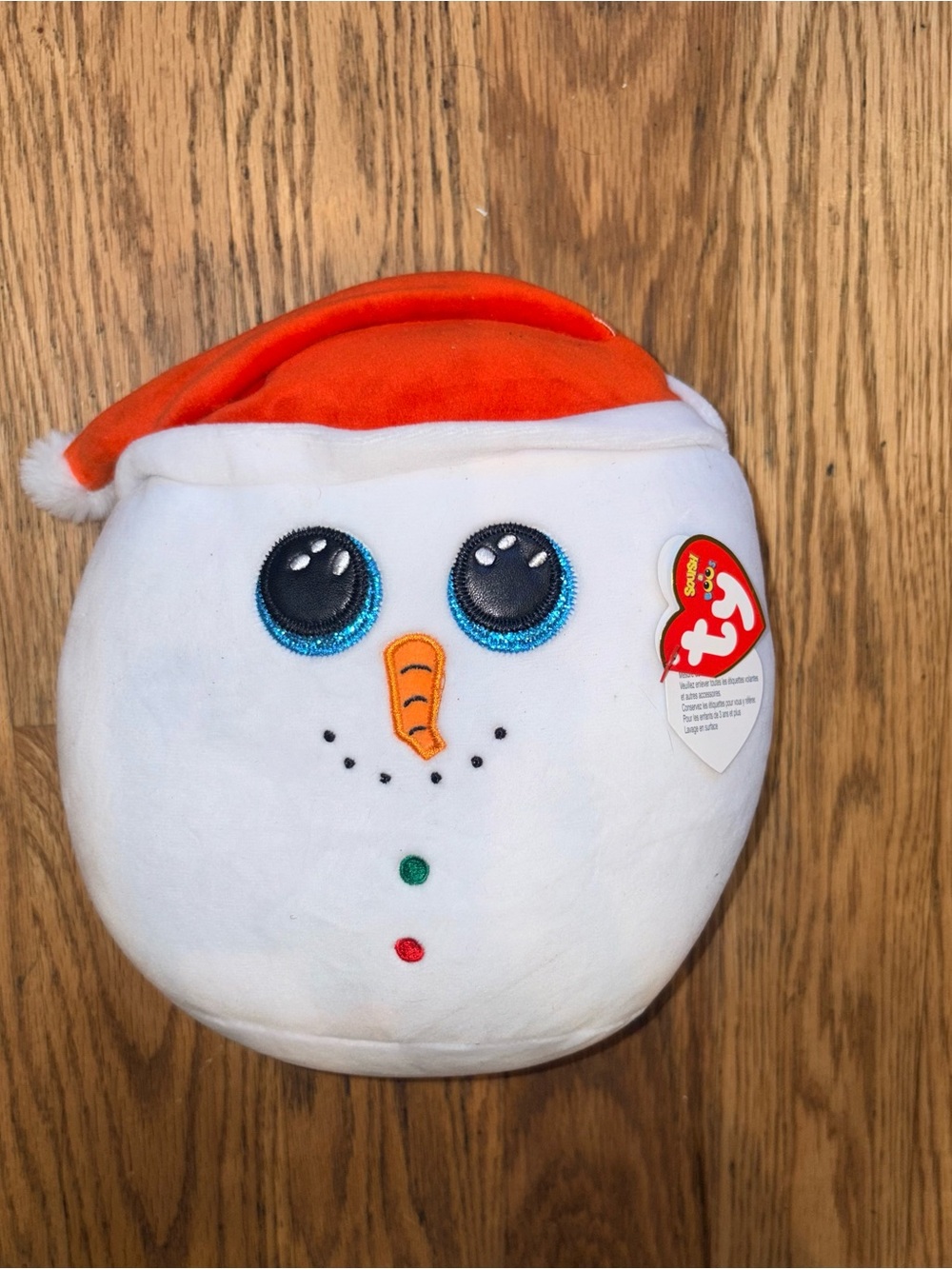Ty Squish-a-Boos Flurry the Snowman Christmas Plush NWT